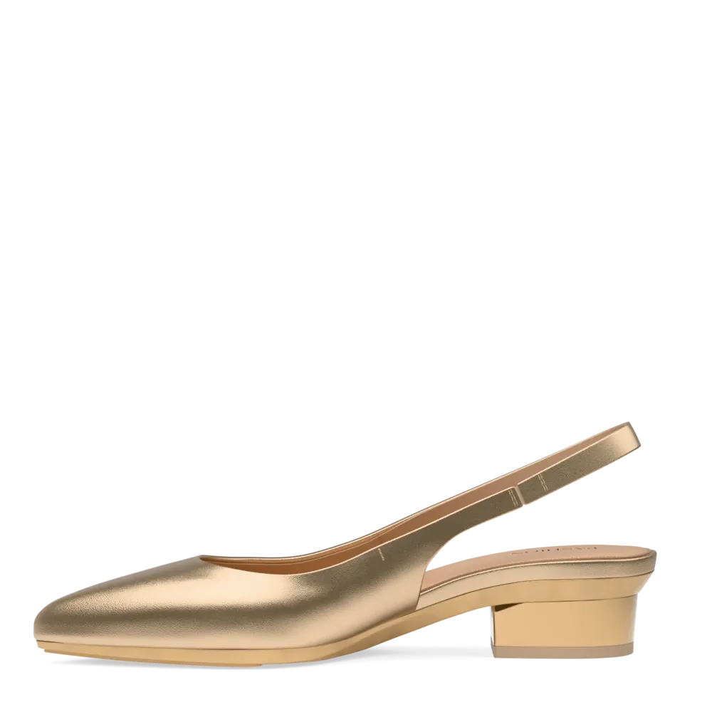 The Slingback - Matte Gold Flat