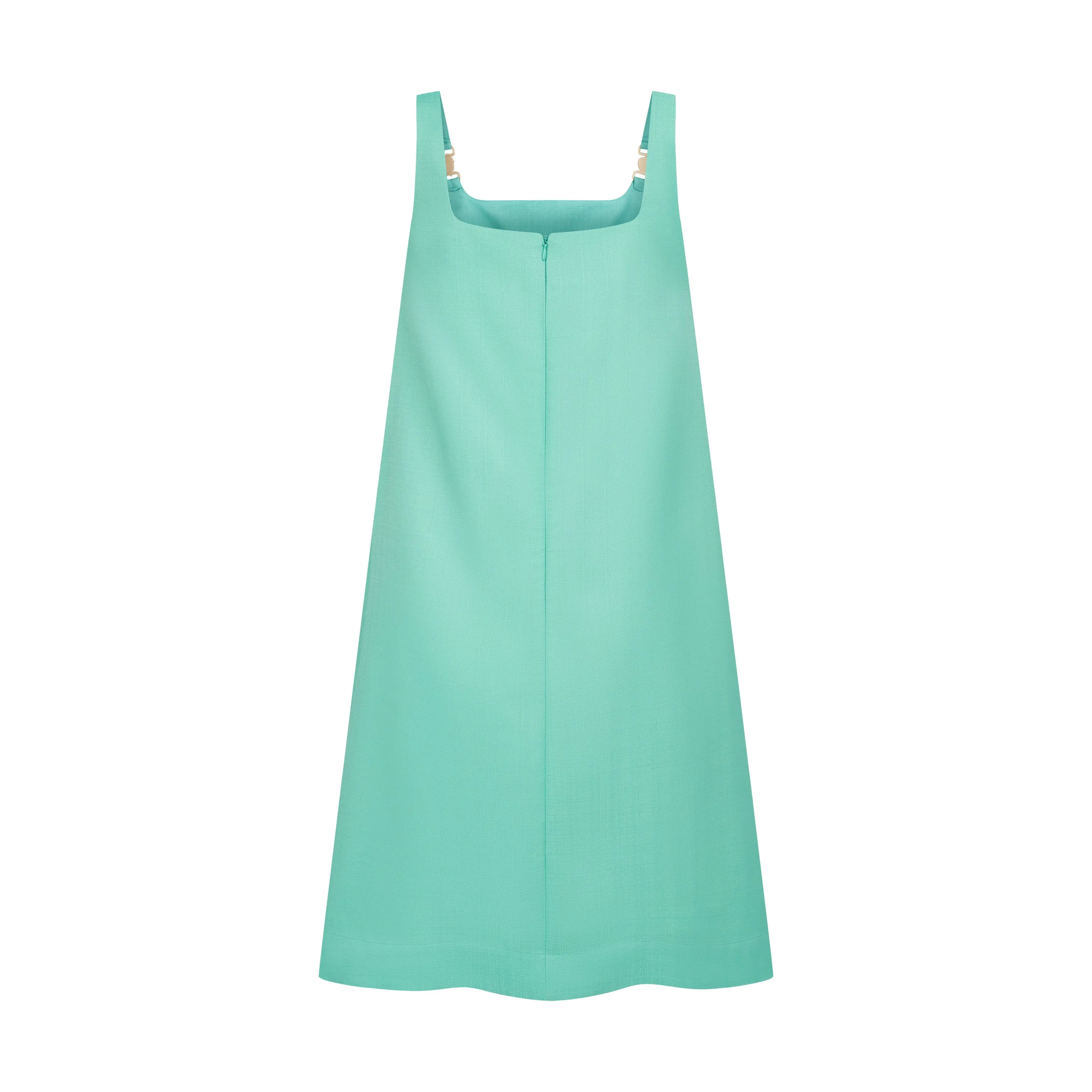 THE STROMBUS SHIFT DRESS-SEAFOAM