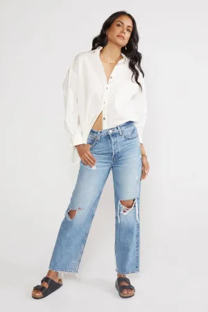 The Tyler Vintage Straight Cropped Jeans - Sandstorm