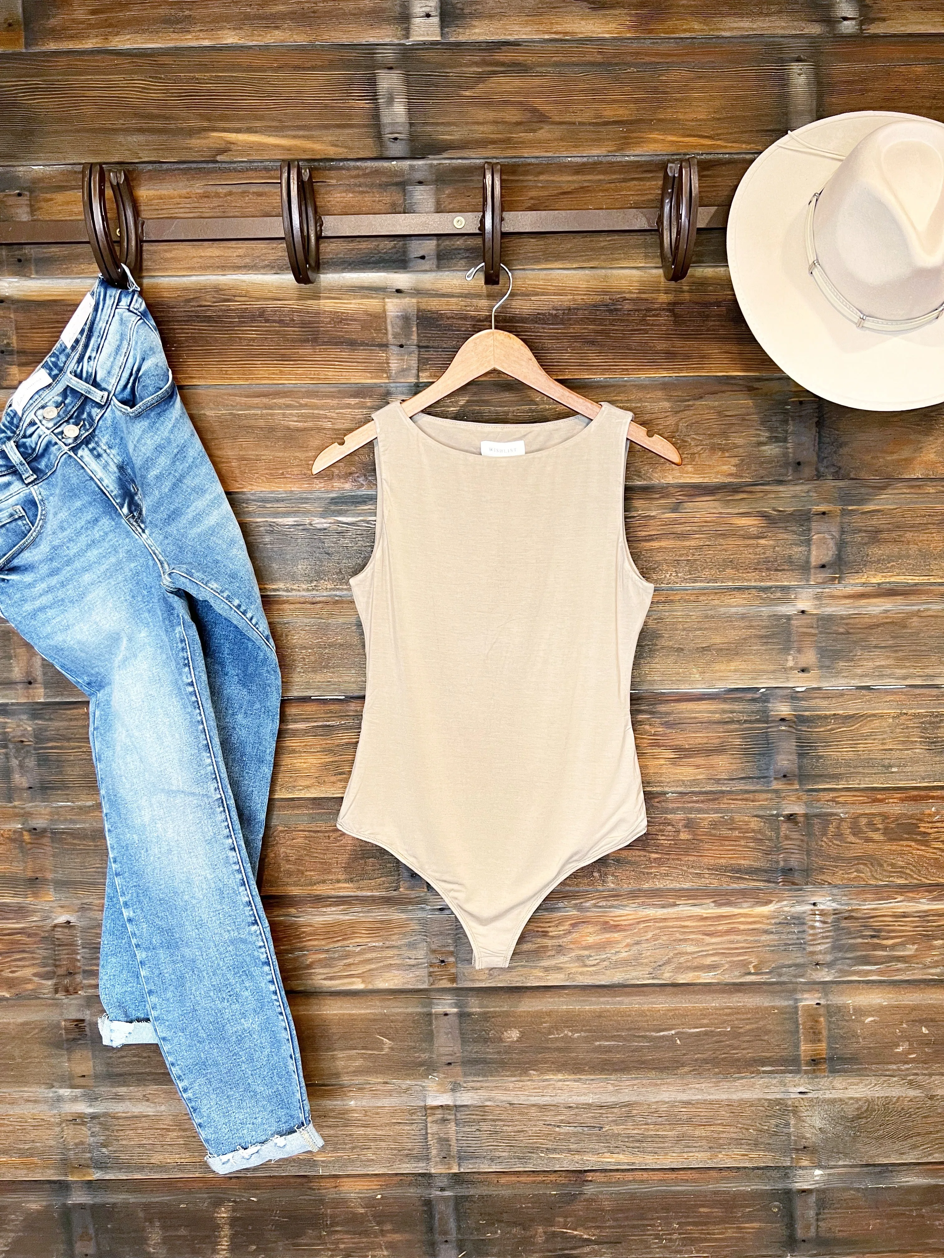 The Ultimate Bodysuit Tank in Mocha