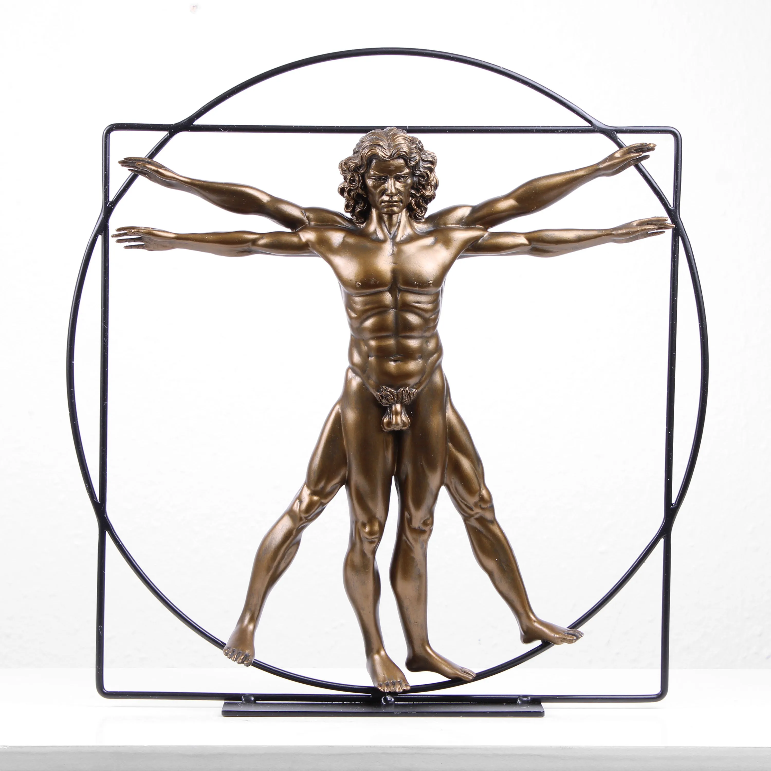 The Vitruvian Man Statue (Body Sculpture by Da Vinci) - Large