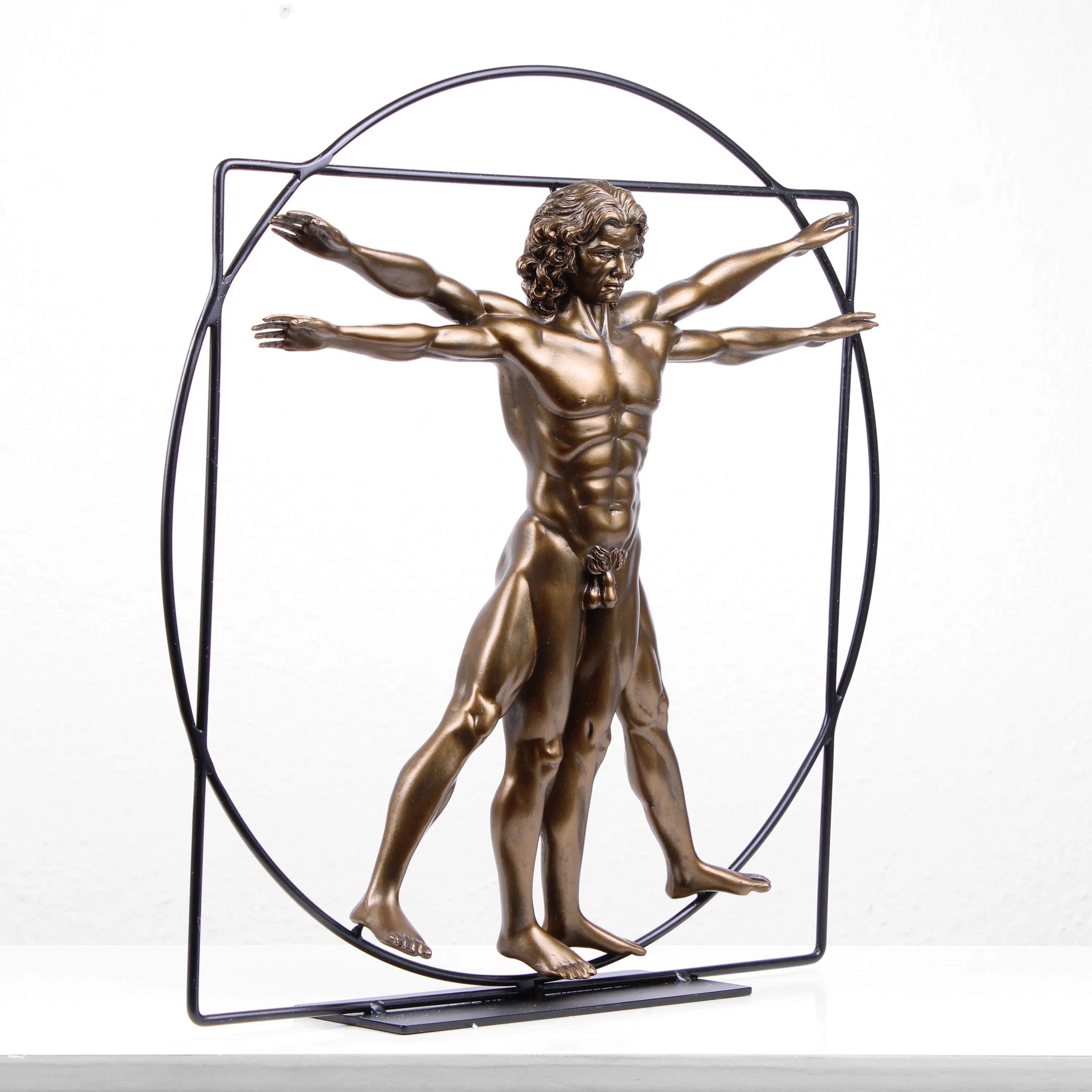 The Vitruvian Man Statue (Body Sculpture by Da Vinci) - Large