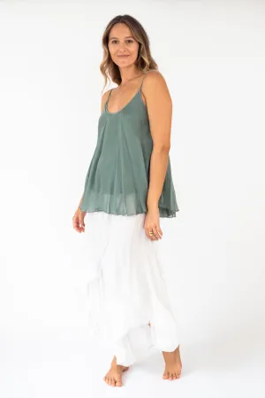 The WAIHE'E silk sleeveless top