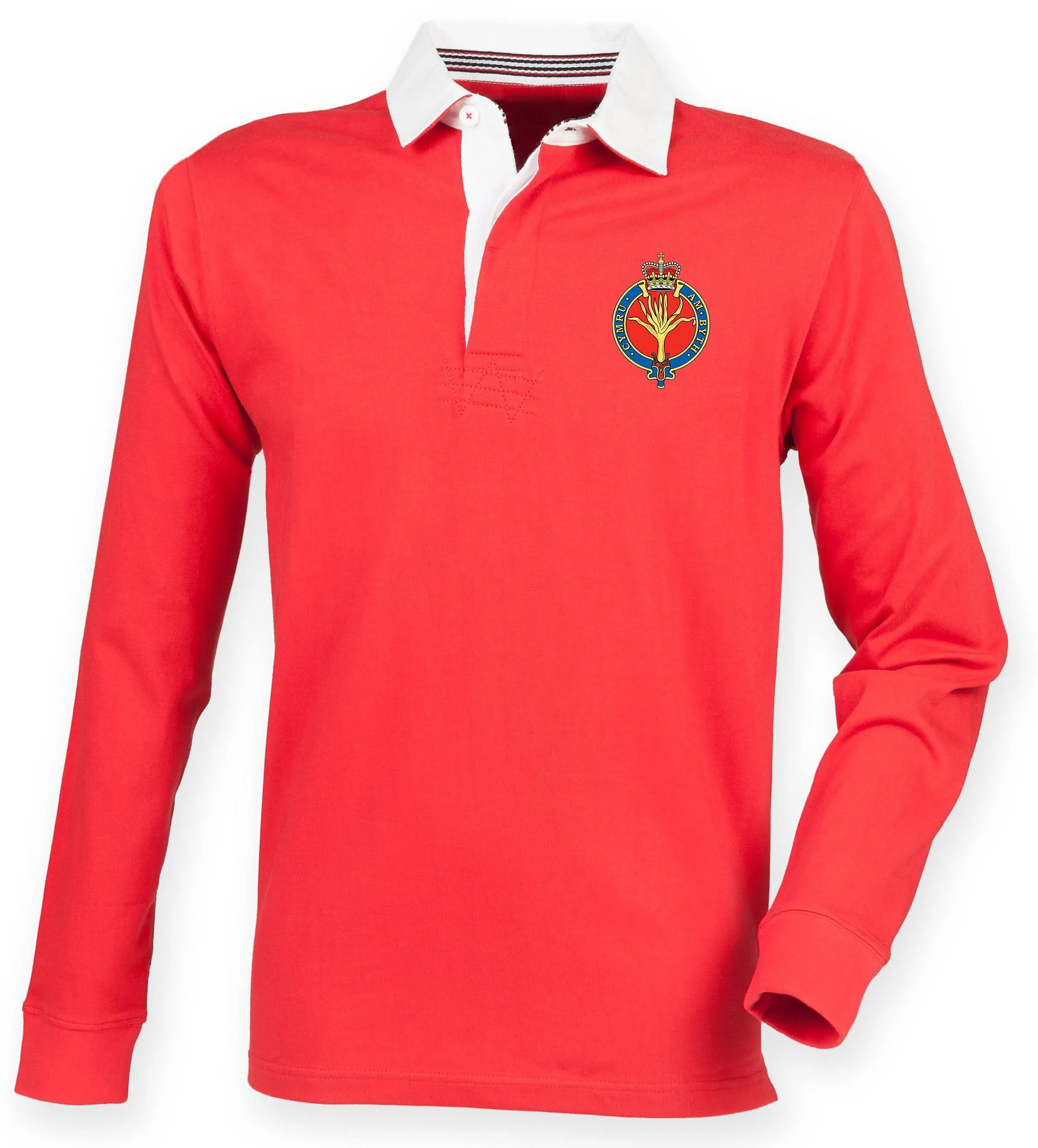 The Welsh Guards Premium Superfit Embroidered Rugby Shirt