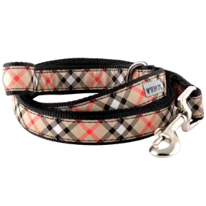 The Worthy Dog Bias Plaid Tan Dog Lead