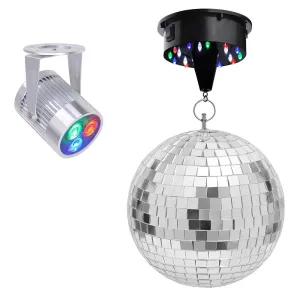 TheLAShop 12" Mirror Disco Ball Complete Kit Multi-Color