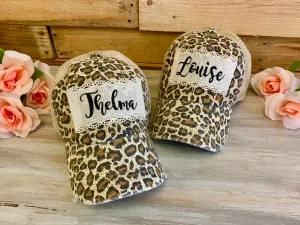 Thelma and Louise hats Embroidered womens gray distressed trucker caps