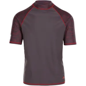 Theo Men's UV Protection Rashguard Top in Dark Grey