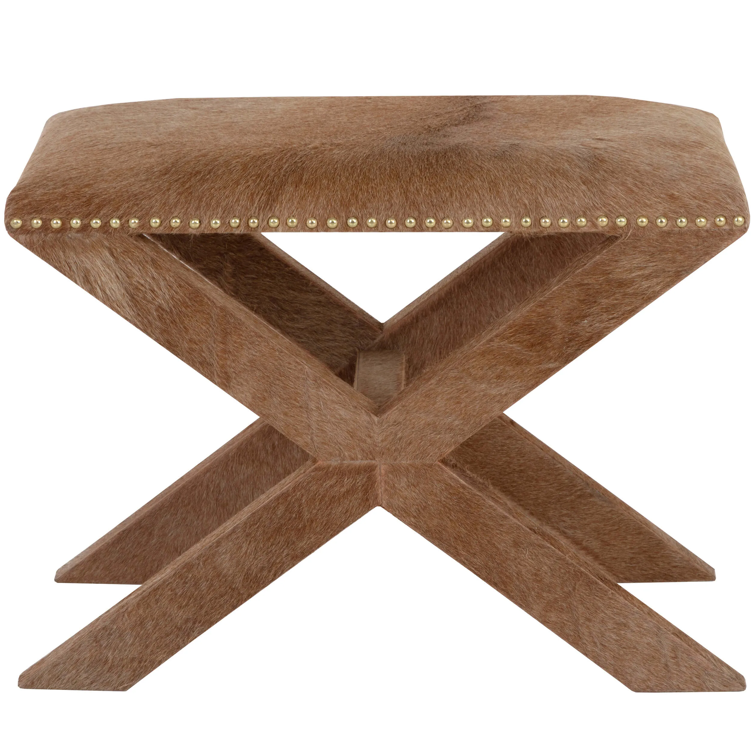 Theodora Leather Stool, Brown