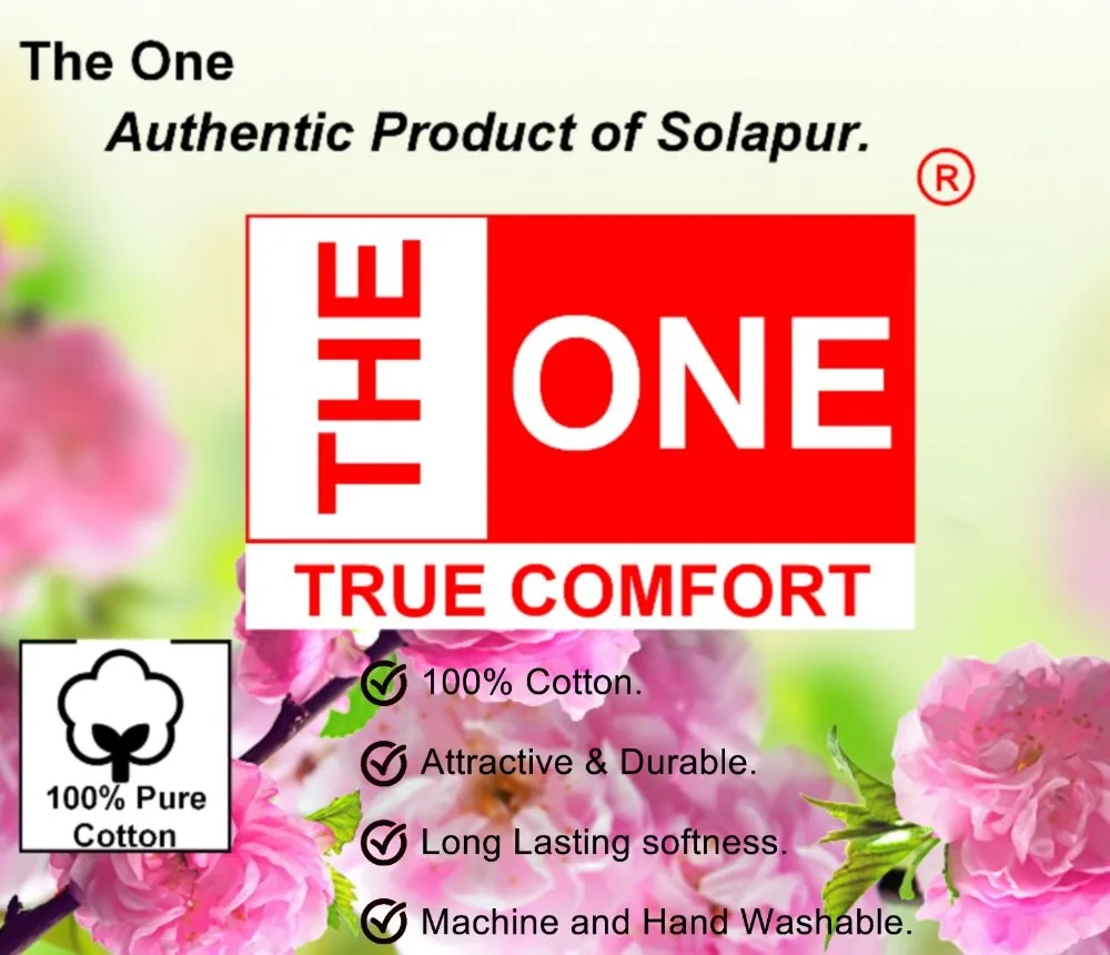 TheOne Cotonine Cotton Single Size Solapur Chaddar (Red Candy Color)