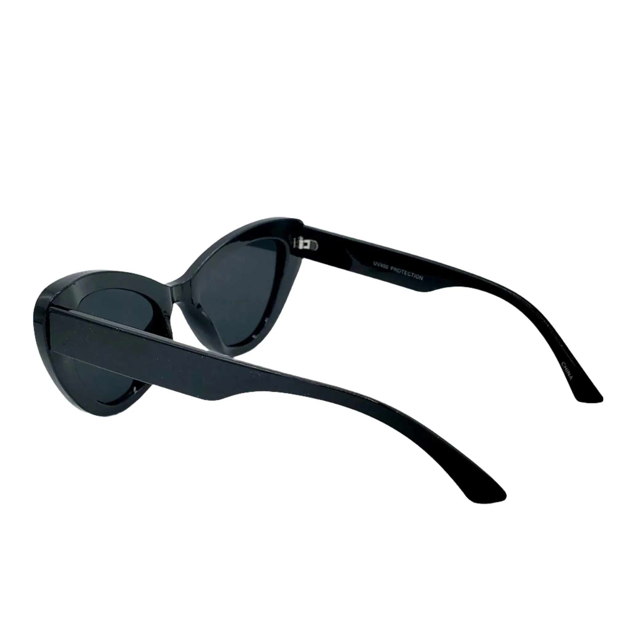 Thick Frame Cat Eye Sunglasses - Black