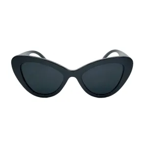 Thick Frame Cat Eye Sunglasses - Black