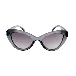 Thick Frame Cat Eye Sunglasses - Translucent Grey