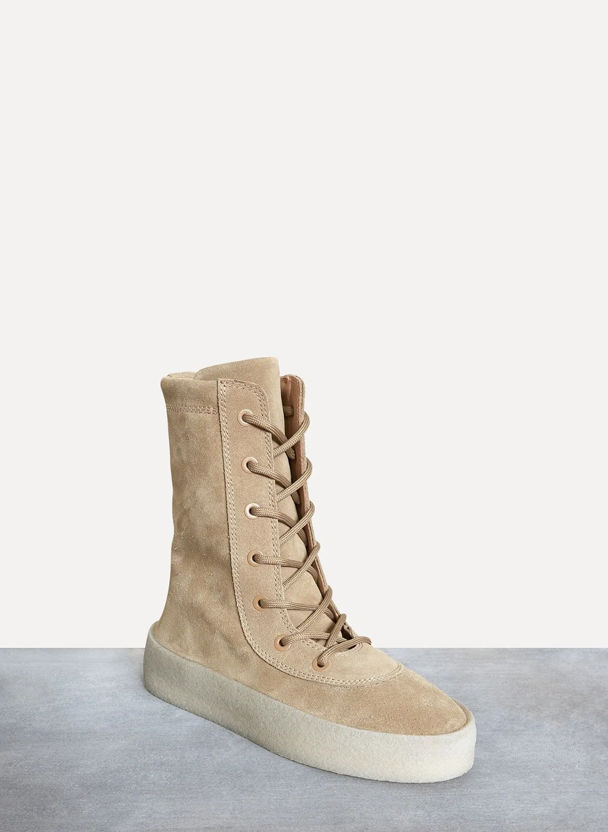 Thick Suede Crepe Boot Taupe