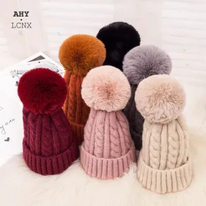 Thick Warm Wool Winter Knitted Women Hat