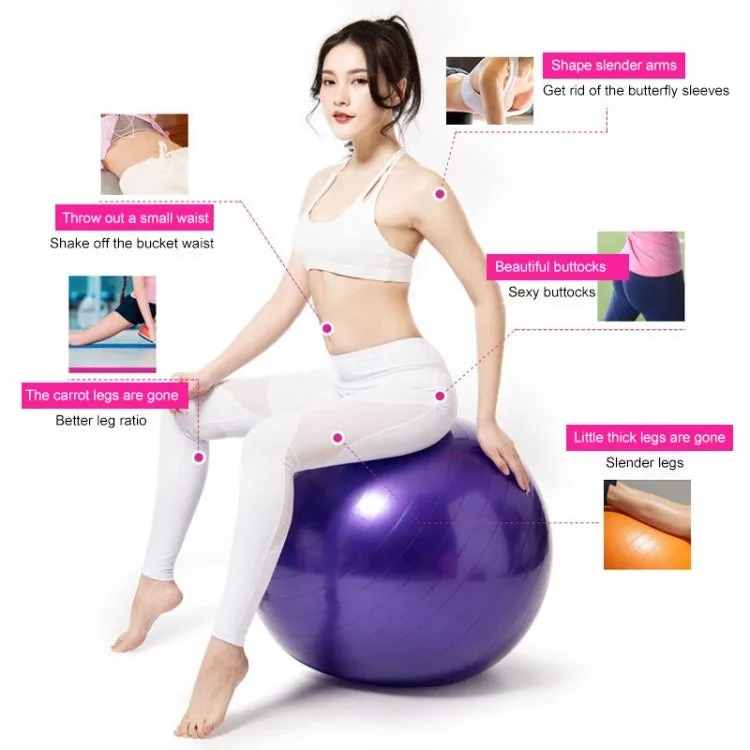 Thickening Explosion-proof Big Yoga Ball Sport Fitness Ball Environmental Pregnant Yoga Ball, Diameter: 55cm(Pink)