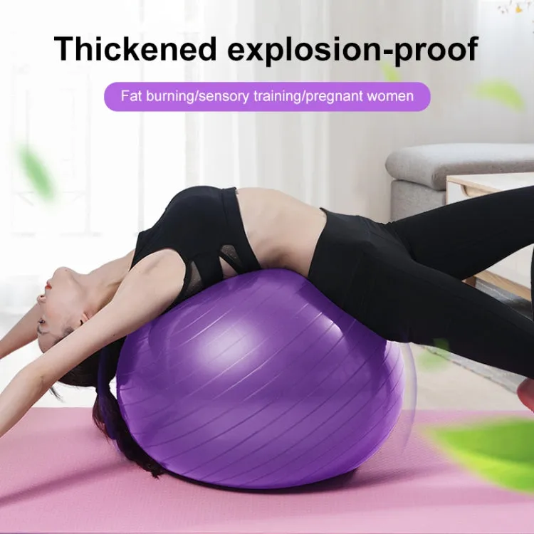 Thickening Explosion-proof Big Yoga Ball Sport Fitness Ball Environmental Pregnant Yoga Ball, Diameter: 55cm(Pink)