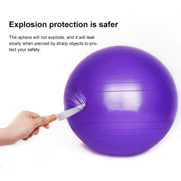 Thickening Explosion-proof Big Yoga Ball Sport Fitness Ball Environmental Pregnant Yoga Ball, Diameter: 65cm(Blue)