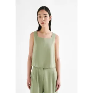 Thilda Linen Top | Sage