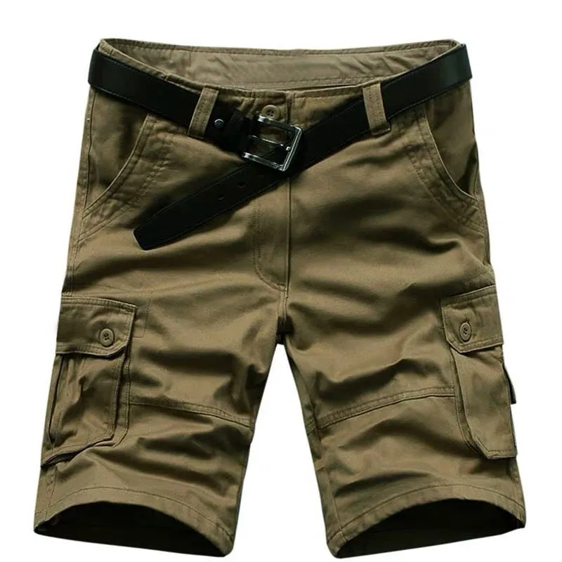 THIN AND MULTI POCKET WORKWEAR CARGO SHORTS