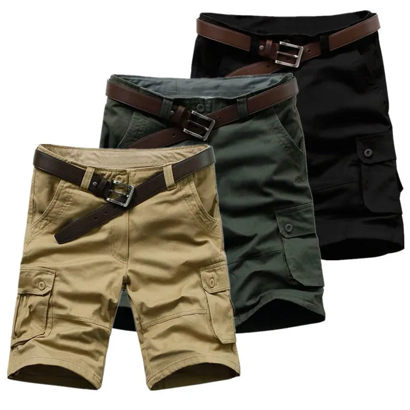 THIN AND MULTI POCKET WORKWEAR CARGO SHORTS