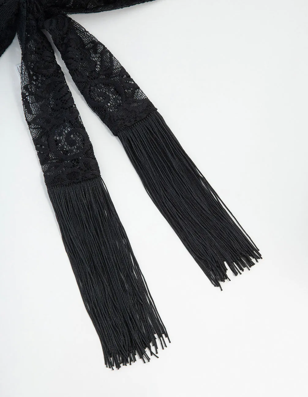 Thin Fabric Lace Fringe Scarf