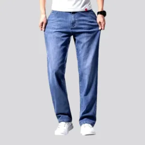 Thin men's stonewashed jeans