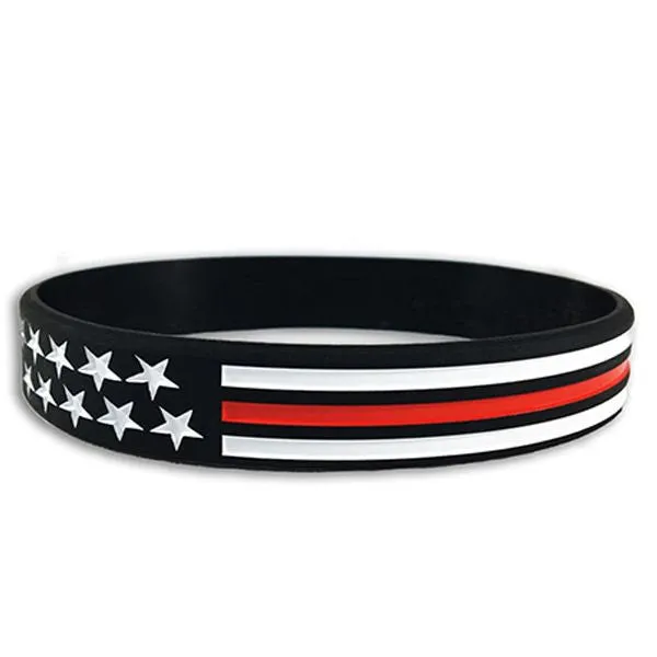 Thin Red Line American Flag Bracelet