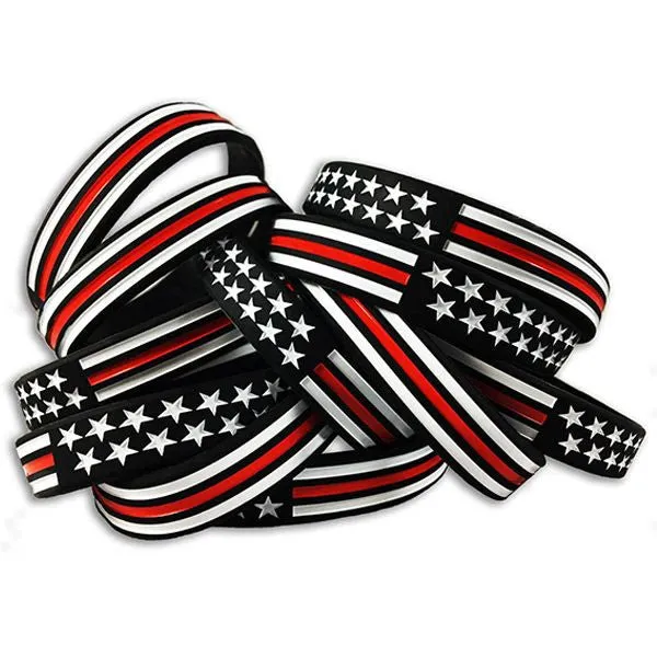 Thin Red Line American Flag Bracelet