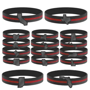 Thin Red Line State Bracelets, Small, 7-Inch