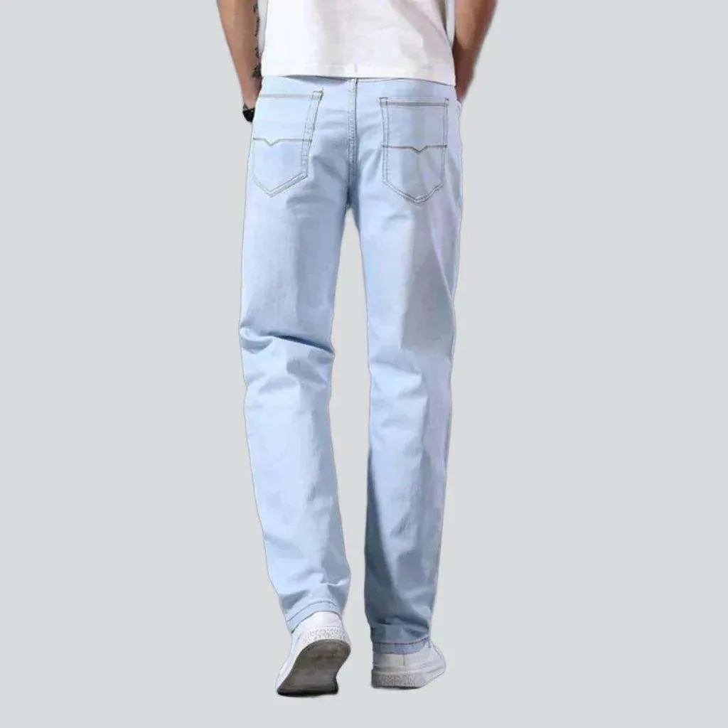 Thin stretch straight men's jeans