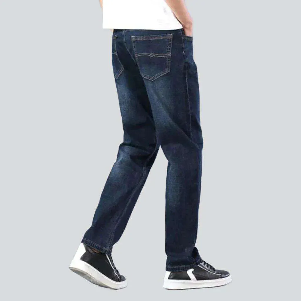 Thin stretch straight men's jeans