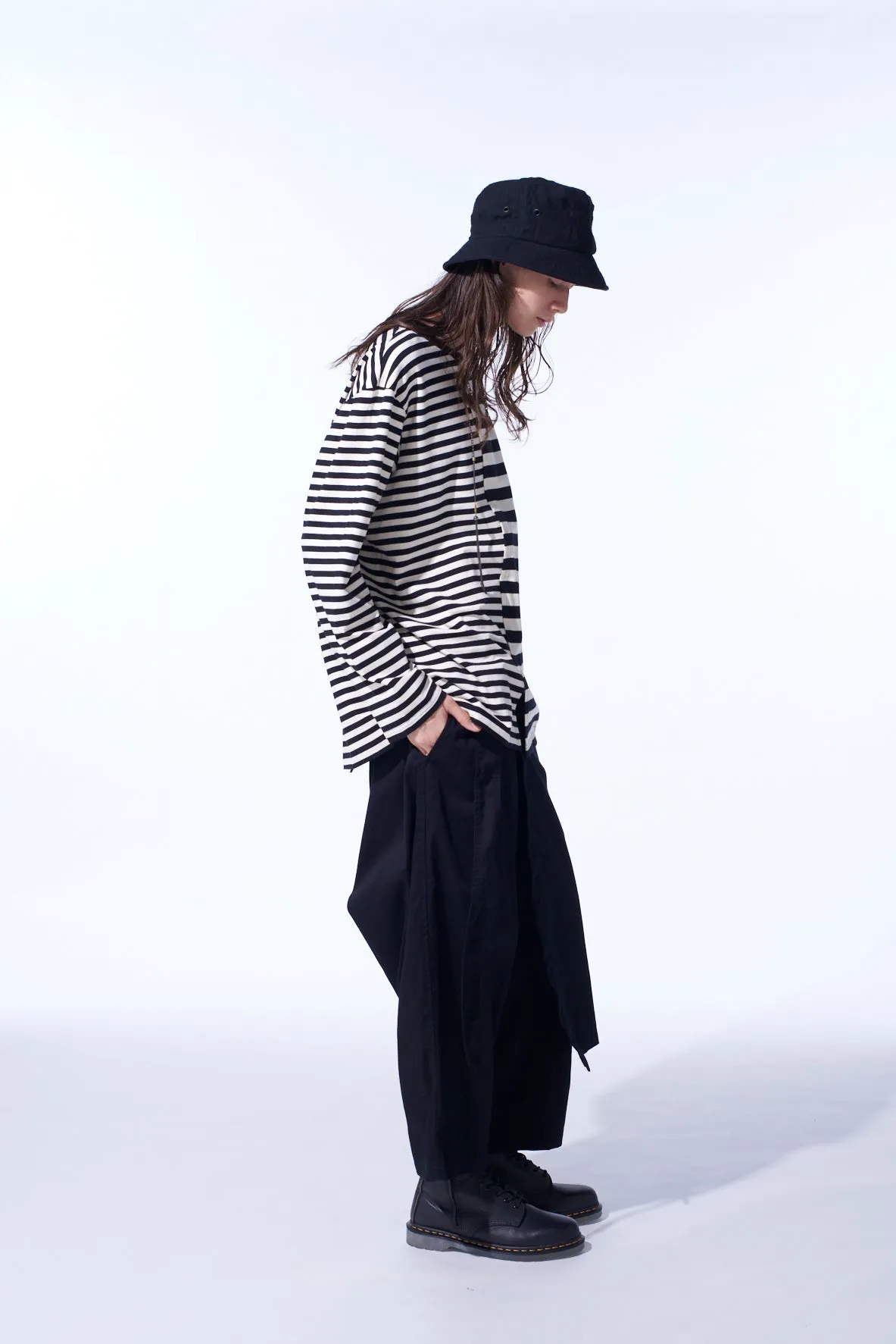 THIN STRIPE   THICK STRIPE SHIFTING LONG SLEEVE T-SHIRT