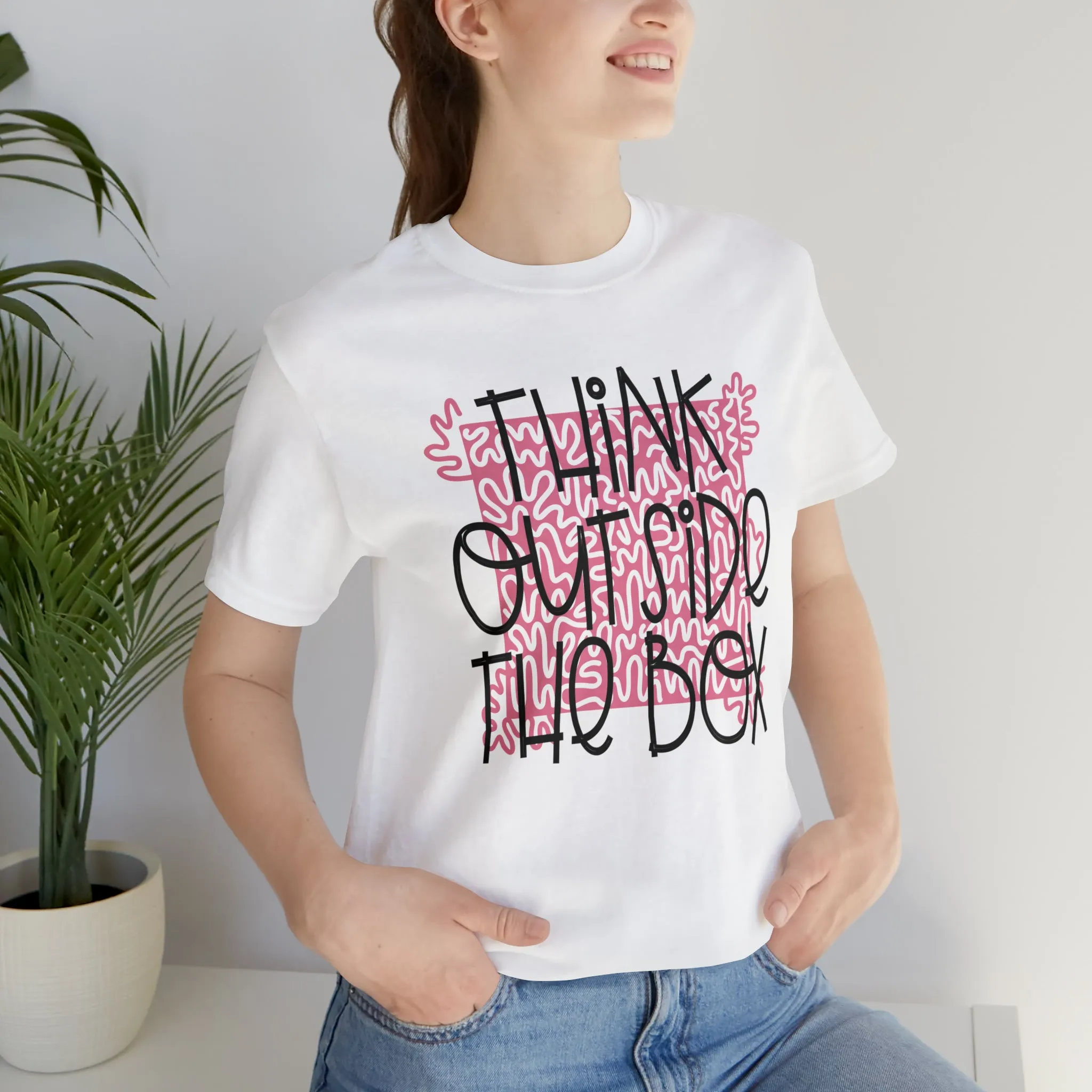 Think outside the box Unisex Jersey Short Sleeve Tee