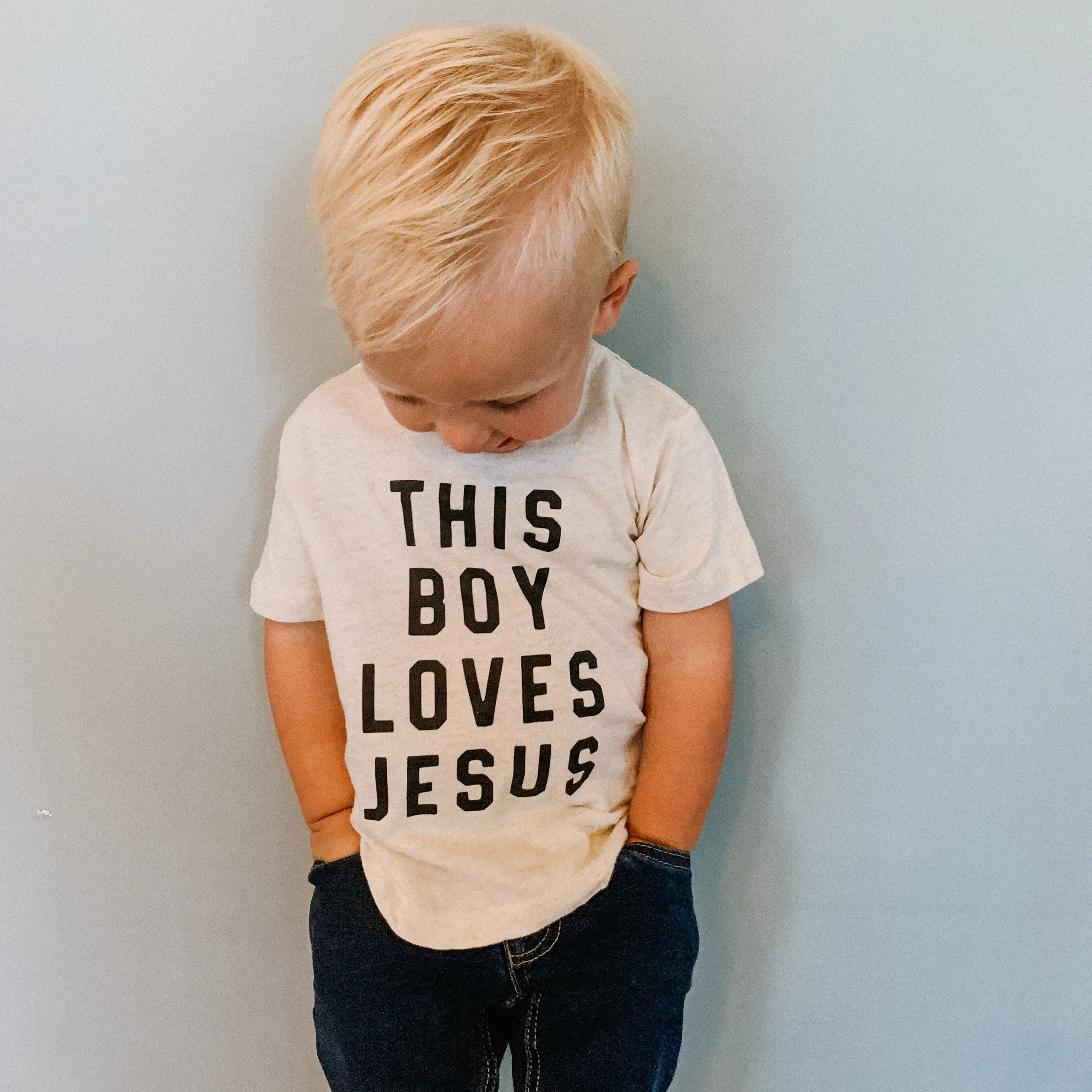 This Boy Loves Jesus Toddler Shirt