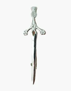 THISTLE HEAD KILT PIN NEW DELUXE CLAYMORE SWORD