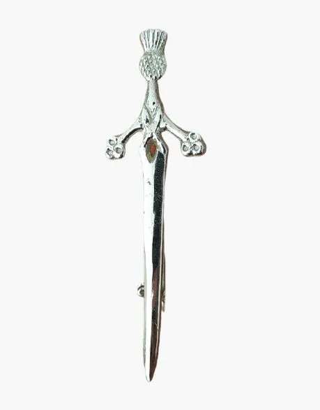 THISTLE HEAD KILT PIN NEW DELUXE CLAYMORE SWORD