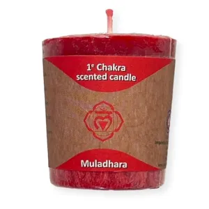 Thorness Root (Red) - Chakra Candle | Standing at About 4.5 centimetres Tall (1.75 inches), emanates an Aura of Rustic Charm, invoking The Essence of The Earth Itself., 31673