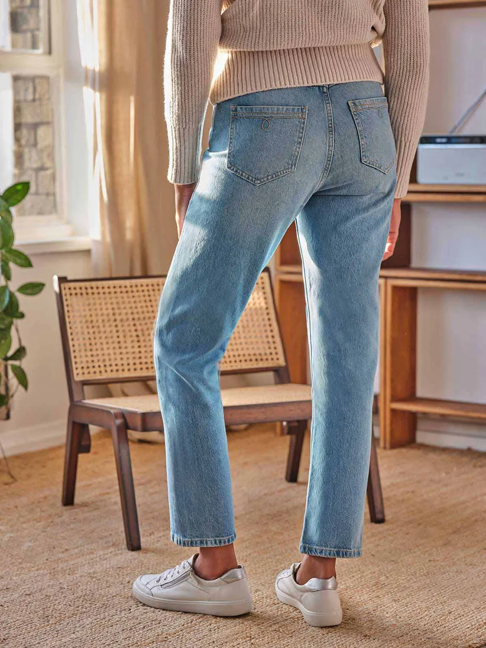 Thought Vintage Blue Organic Cotton Boyfriend Jeans