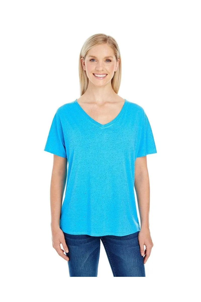 Threadfast Apparel 203FV: Ladies' Triblend Fleck Short-Sleeve V-Neck T-Shirt