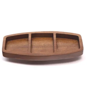 Three Compartment Wooden Platter