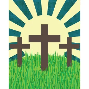 Three Crosses Printed Backdrop