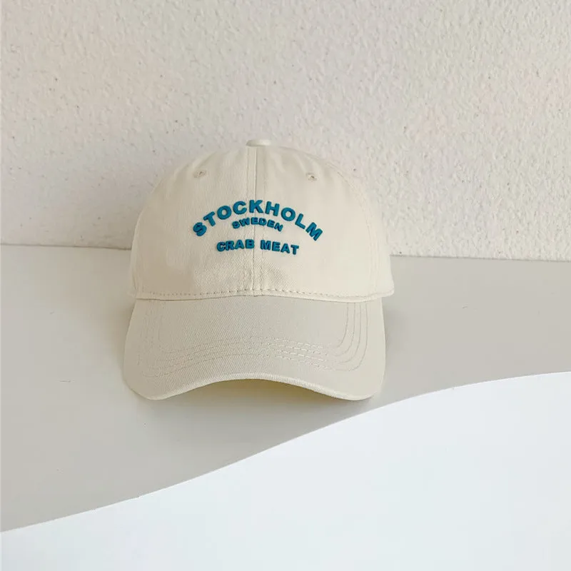 Three-dimensional offset printed letters small head baseball cap women's casual all-match cotton sun protection hat men's travel cap