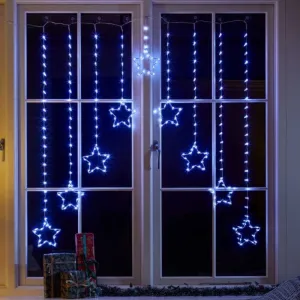 Three Kings 254 LED Cool White Star Curtain Lights