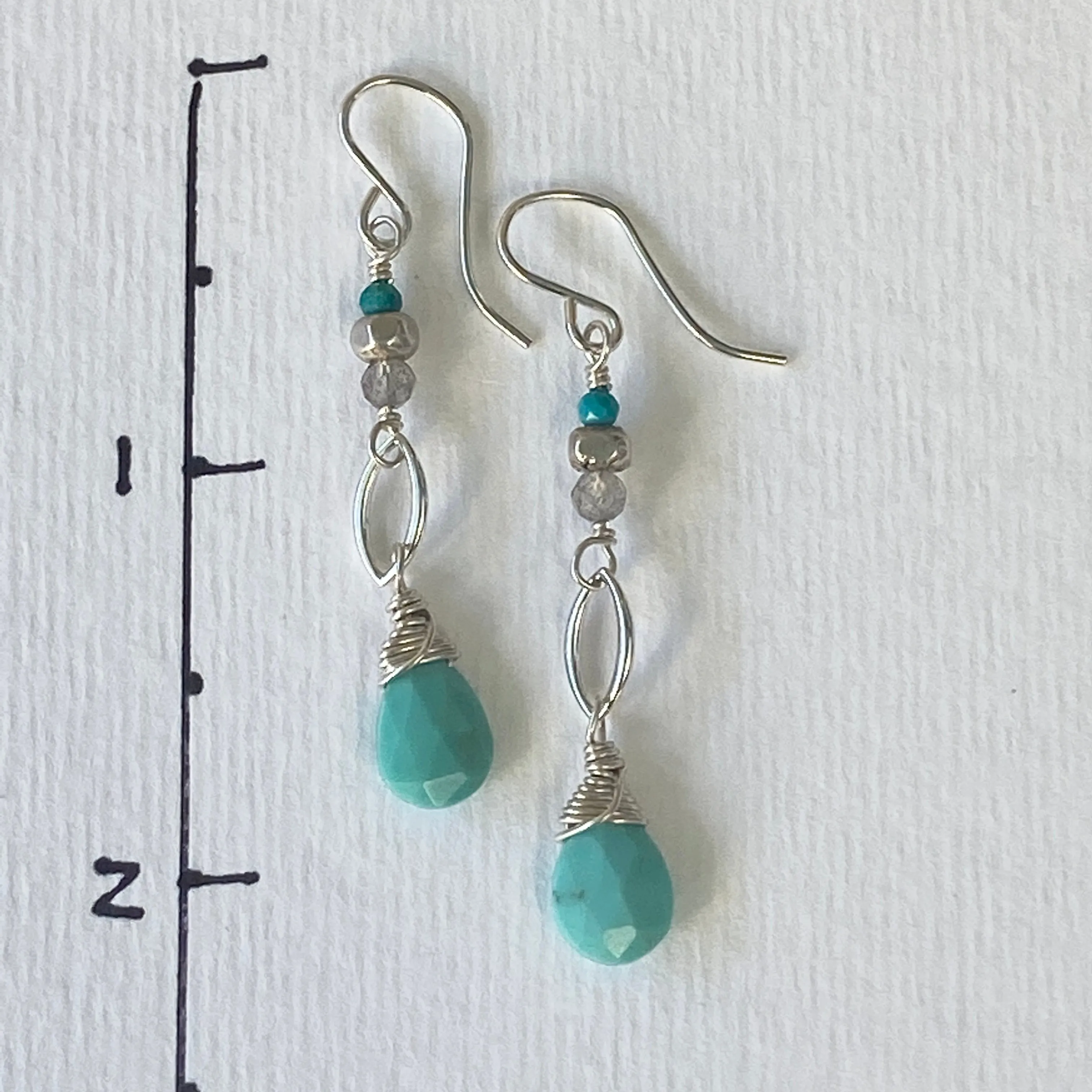 Three Step Earrings