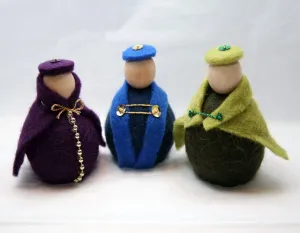 Three Wise men Kings felted wool