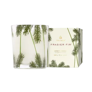 Thymes Frasier Fir Poured Candle with Needle Deco – 13oz