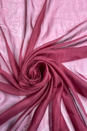 Tibetan Red Silk Chiffon