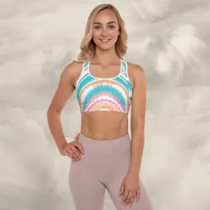 Tie-dye Padded Sports Bra Peachy Ocean Drift