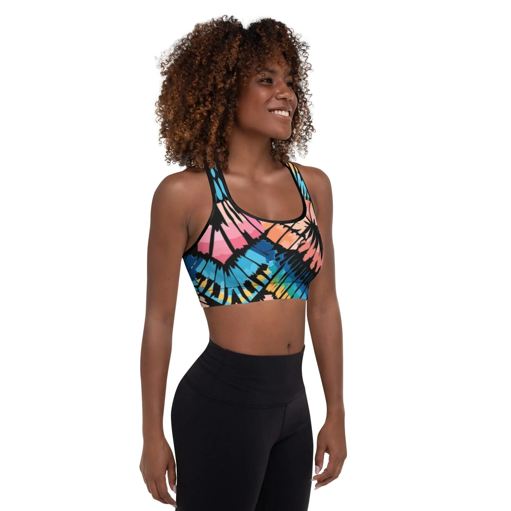 Tie-dye Padded Sports Bra Peachy Saltwater